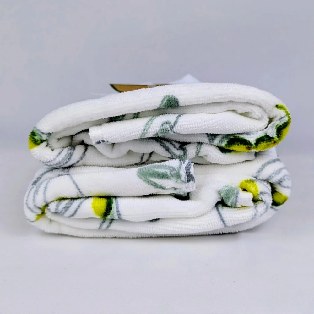 Martini Print Hand Towels Set Of Two Cotton Lyocell 16